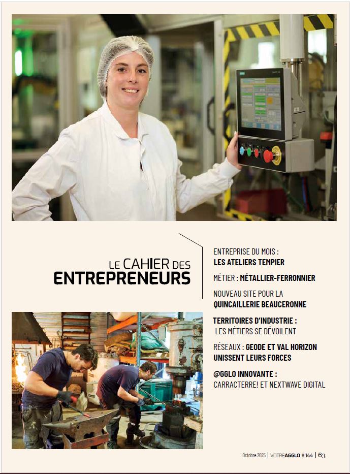 Image actualité Le cahier des Entrepreneurs Votre AGGLO # 144 - octobre 2025