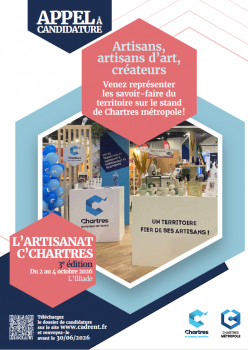 Image actualité Appel à candidature - stand marque territoire - L'Artisanat C'Chartres du 02 au 04 octobre 2026